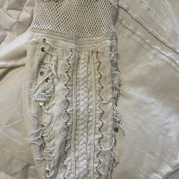 Free People Cream Lace Long Sleeve Top - Picture 4 of 5